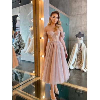 Women's A Line Dress Midi Dress Blue Apricot Sleeveless Pure Color Mesh Cold Shoulder Spring Summer Off Shoulder Party E