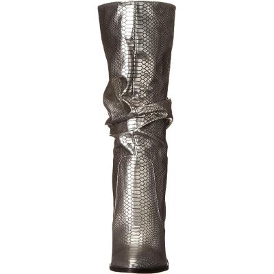 Silver white women's mesh shaped boots