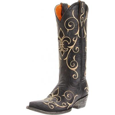 Western Holy Print Black Boots