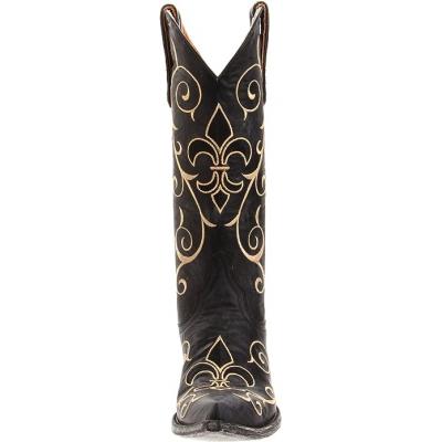 Western Holy Print Black Boots