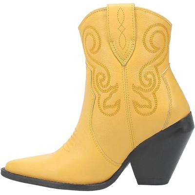 Yellow Western Short Boots